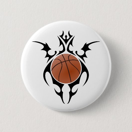 basketbal, stam. ronde button 5,7 cm (Voorkant)
