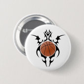 basketbal, stam. ronde button 5,7 cm (Voorkant /achterkant)