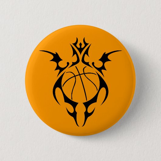 basketbal, stam. ronde button 5,7 cm (Voorkant)