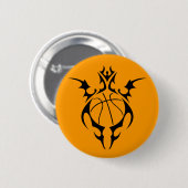 basketbal, stam. ronde button 5,7 cm (Voorkant /achterkant)