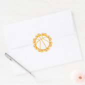 basketbal. stam. ronde sticker (Envelop)