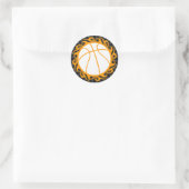 basketbal, stam. ronde sticker (Tas)