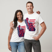basketbal standbeeld liberte usa amerikanus t-shirt (Unisex)