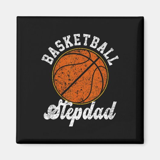 Basketbal Stepdad Basketbal Lover Vaders Dag Magneet (Voorkant)