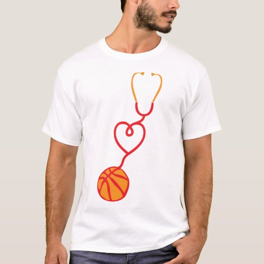 basketbal stethoscoop colove stetoscoop 1 t-shirt (Voorkant)