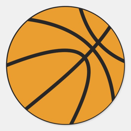 Basketbal Sticker (Rond) (Voorkant)