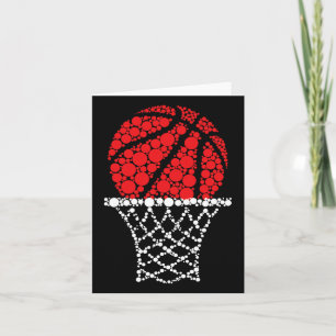 Basketbal Stippen Gelukkige Stippen Dag Voor Kinde Kaart