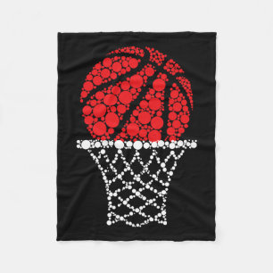 Basketbal Stippen Happy Dot Day voor kinderen Man Fleece Deken