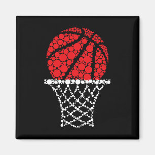 Basketbal Stippen Happy Dot Day voor kinderen Man Magneet