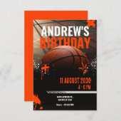 Basketbal straat Uitnodiging (Voorkant / Achterkant)