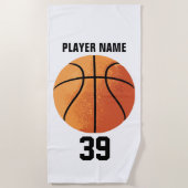 Basketbal strandhanddoek strandlaken (Voorkant)