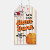 Basketbal Strepen Valentijn Tag Cadeaulabel (Voorkant)