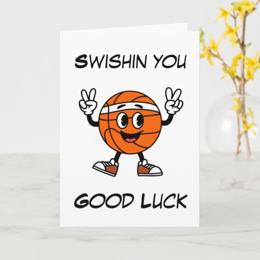 Basketbal Succes kaarten (Gele Bloem)