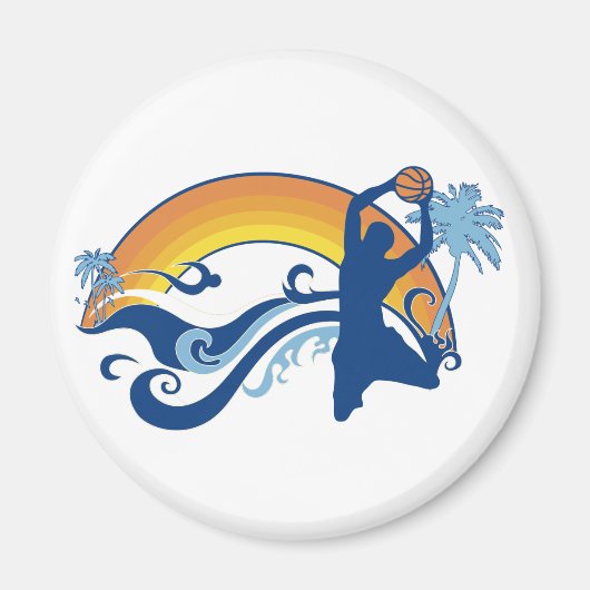 basketbal. summersetz. magneet (Voorkant)