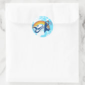 basketbal. summersetz. ronde sticker (Tas)