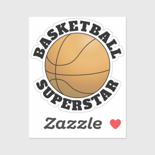 Basketbal Superstar Sport Sticker (Vel)