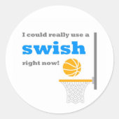 Basketbal Swish Sticker (Voorkant)