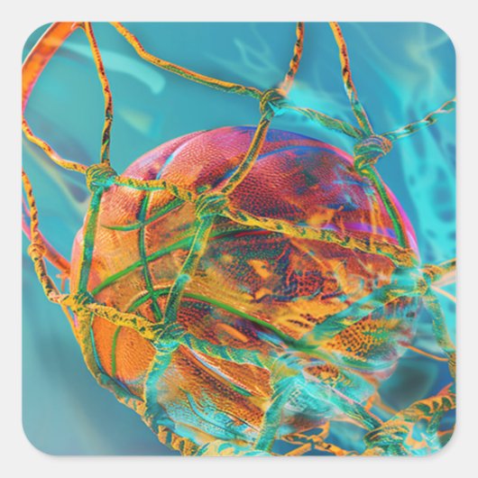 Basketbal Swish sticker (Voorkant)