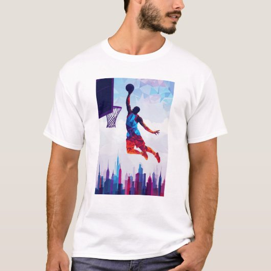 Basketbal - T-shirt - City Scape Dunk (Voorkant)