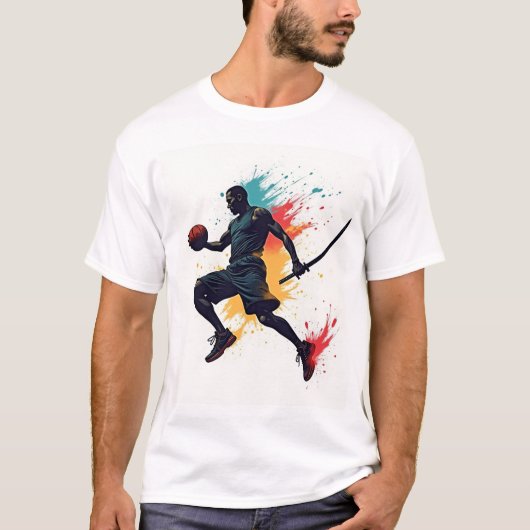 Basketbal T-shirt - Samurai Baller (Voorkant)