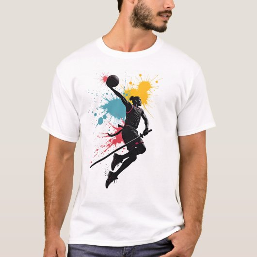 Basketbal T-shirt - Samurai Dunk (Voorkant)