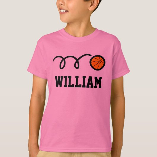 Basketbal t-shirt voor jongens | Aangepaste kinder (Voorkant)