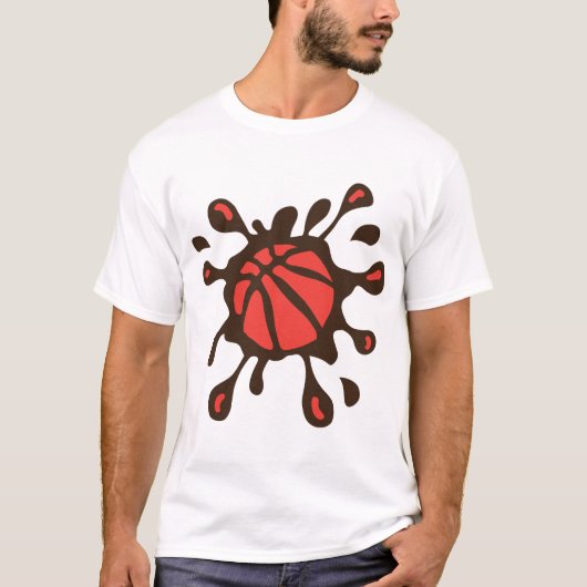 basketbal tache eclaboussussumption t-shirt (Voorkant)
