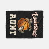 Basketbal Tante Leopard Basketbal Speler Moeder's Fleece Deken (Voorkant (Horizontaal))