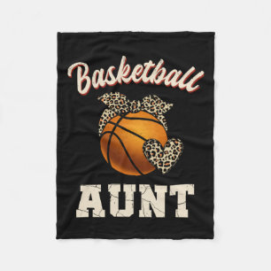 Basketbal Tante Leopard Basketbal Speler Moeder's Fleece Deken