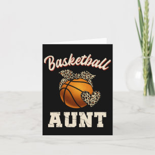 Basketbal tante luipaard basketbalspeler Moederdag Kaart