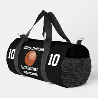 Basketbal Team Coach of Speler Zwart gepersonalise Plunjezak