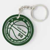 Basketbal Team Evenement Viering Sport Speler Sleutelhanger (Achterkant)