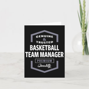 Basketbal Team Manager Logo Gift Ideeën Kaart