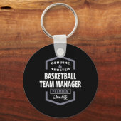 Basketbal Team Manager Logo Gift Ideeën Sleutelhanger (Voorkant)