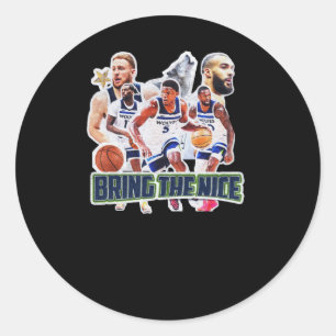 Basketbal Team Minnesota Squad Design 1 Ronde Sticker