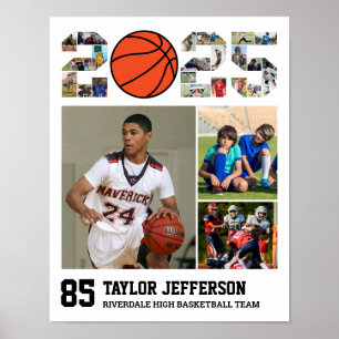 Basketbal Team Senior 2025 Sport Fotocollage Poster