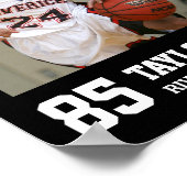 Basketbal Team Senior Klasse van 2025 Fotocollage Poster (Hoek)