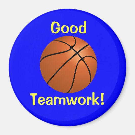 Basketbal teamwerk magneet (Voorkant)