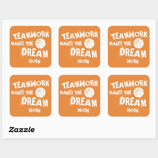 Basketbal Teamwork Sticker (Vel)