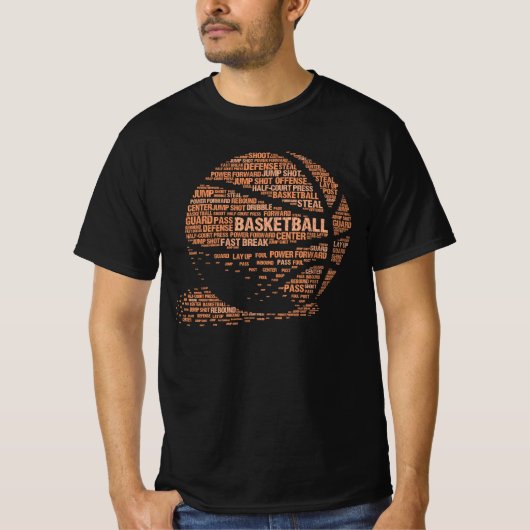 Basketbal Tekst - Cool Basketbal Liefhebber Gift T-shirt (Voorkant)