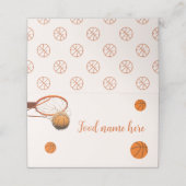 Basketbal Tent Place Card Plaatskaartje (Buitenkant ongevouwen)