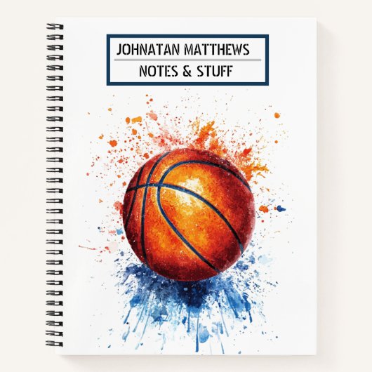 Basketbal terug naar school Notitieboek (Voorkant)
