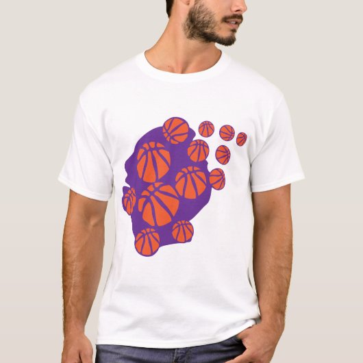 basketbal tete head figuur 1 t-shirt (Voorkant)