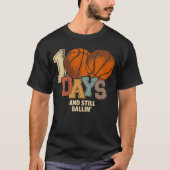 Basketbal-thema 100e dag van de schoolviering t-shirt (Voorkant)
