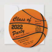 Basketbal Thema Afstudeerfeest Kaart (Voorkant)