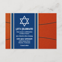 Basketbal Thema Bar Mitzvah Receptie Uitnodigen