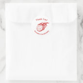 Basketbal thema bedankt stickers 2 (Tas)