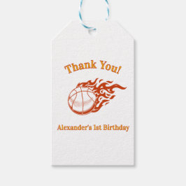 Basketbal thema cadeaulabel