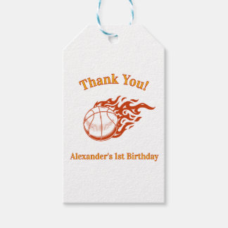 Basketbal thema cadeaulabel