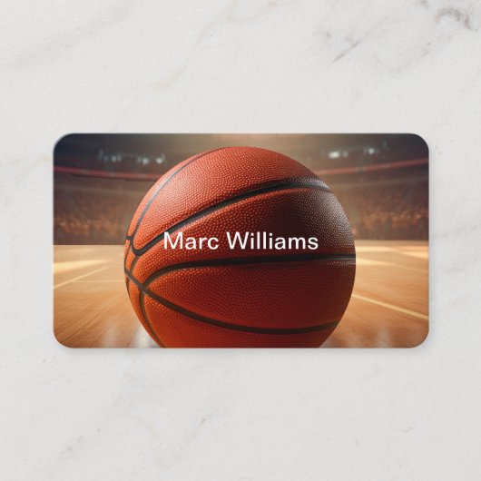 Basketbal Thema Contact Visitekaartjes (Voorkant)